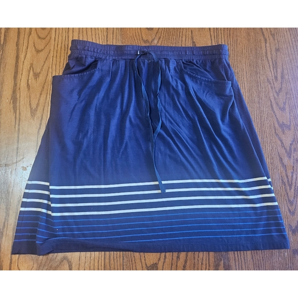 Max Studio Striped A-Line Skirt